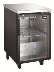 SABA SBB-27-58G - 27" Two Glass Door Back Bar Cooler (Black)