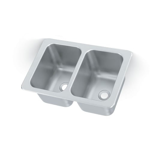 Vollrath 102-1-1 (2) Compartment Drop-in Sink - 10" x 14"