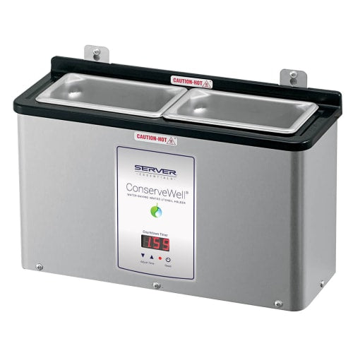 Server 15 1/4" 2 Compartment Heated Dipper Well w/ Countdown Timer, 120v (87750)