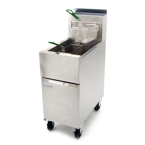 Dean SR142G Gas Fryer - (1) 43 lb Vat, Floor Model, Natural Gas