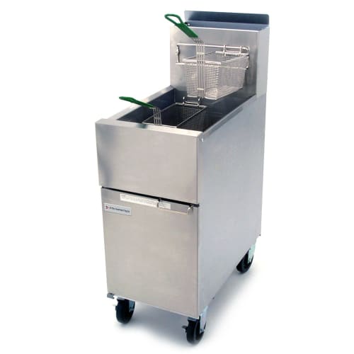 Dean SR152G Gas Fryer - (1) 50 lb Vat, Floor Model, Natural Gas