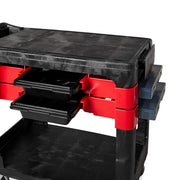 Rubbermaid FG618000 BLA 2 Level Polymer Utility Cart w/ 330 lb Capacity, Flat Ledges