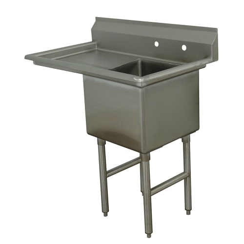 Advance Tabco FC-1-1818-18L 38 1/2" 1 Compartment Sink w/ 18"L x 18"W Bowl, 14" Deep