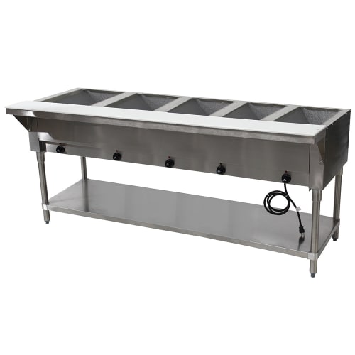 Advance Tabco HF-5E-240 77 3/4" Hot Food Table w/ (5) Wells & Cutting Board, 208 240v/1ph