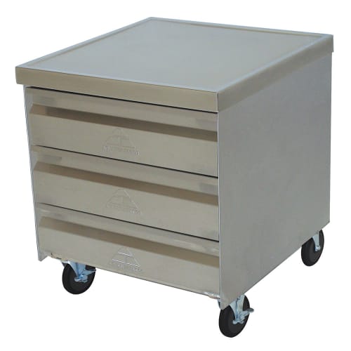 Advance Tabco MDC-2020 Mobile Cabinet - (3) 20x20" Drawers, Stainless Top