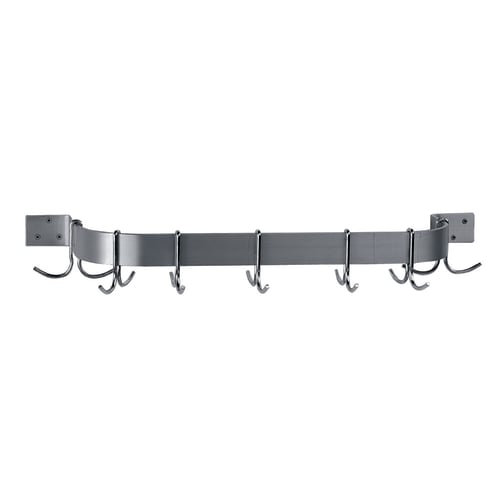 Advance Tabco SW1-60-EC 65" Wall-Mount Pot Rack w/ (9) Double Hooks, Stainless Steel