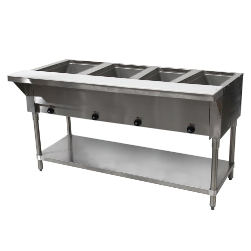 Advance Tabco SW-4E-240-X 62 7/16" Hot Food Table w/ (4) Wells & Cutting Board, 208 240v/1ph