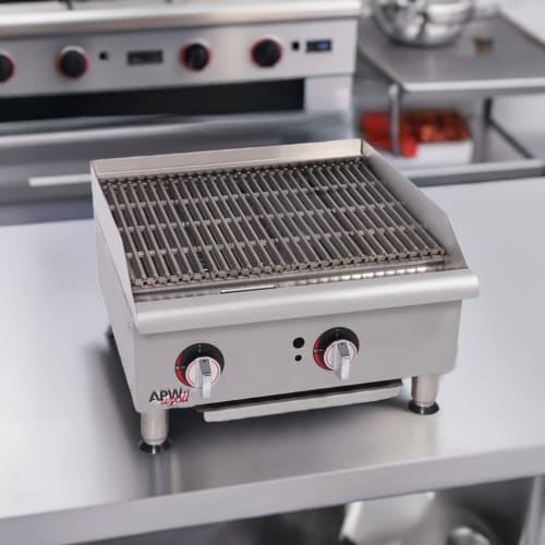 APW Wyott GCRB-24S 24" Gas CharRock Broiler w/ Cast Iron Grates, Natural Gas