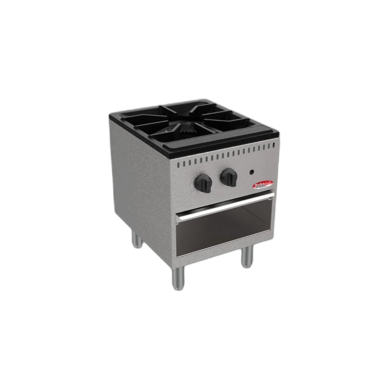 BakeMax BASPS001 Commercial Gas Stock Pot Range – Single Burner Countertop | 90,000 BTU