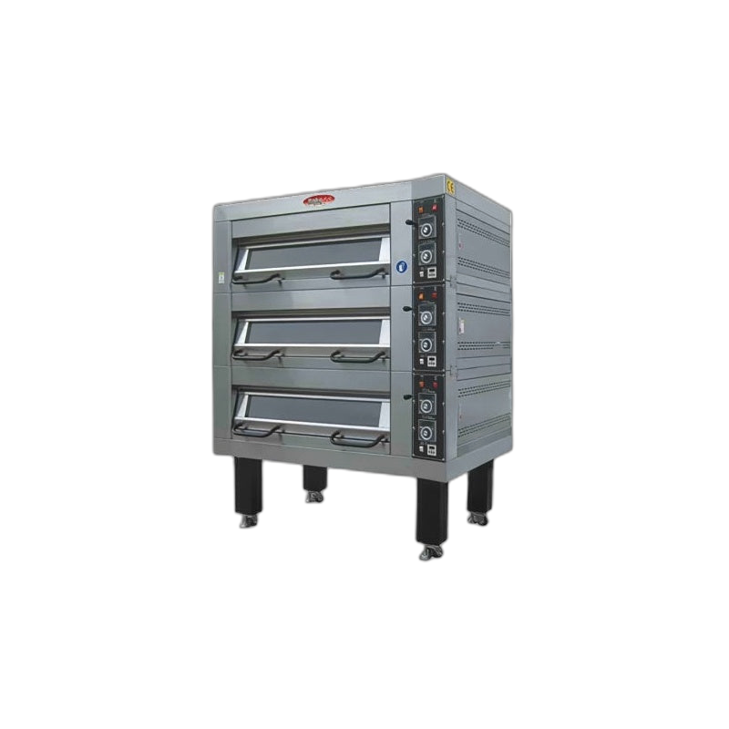 BakeMax BMSD001 Single Deck Electric Artisan Stone Deck Oven – One Pan Wide Floor Model