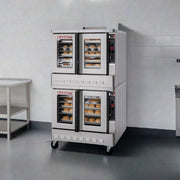 Blodgett ZEPH-100-G DBL Zephaire Double Full Size Natural Gas Convection Oven - 100,000 BTU