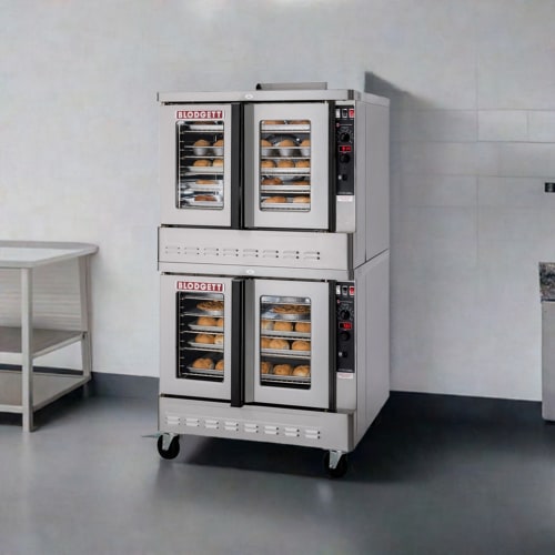 Blodgett ZEPH-100-G DBL Zephaire Double Full Size Natural Gas Convection Oven - 100,000 BTU