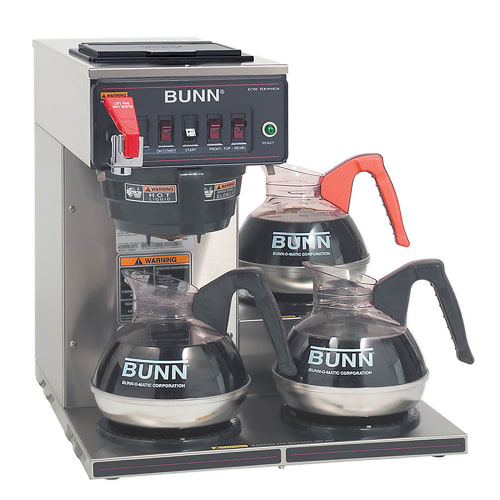 Bunn CWTF15-3 Medium Volume Decanter Coffee Maker - Automatic, 3 9/10 gal/hr, 120v (12950.0212)