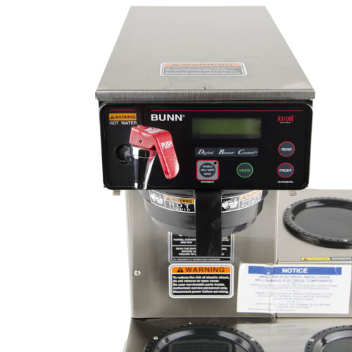 Bunn AXIOM-DV-3 AXIOM® Medium Volume Decanter Coffee Maker - Automatic, 7 1/2 gal/hr, 120v (38700.0009)
