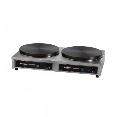 Krampouz 15 3/4" Double Crepe Maker w/ Cast Iron Plates, 220v/1ph (CECIJ4)