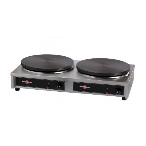 Krampouz 15 3/4" Double Crepe Maker w/ Cast Iron Plates, 24,000 BTU (CGCIM4)
