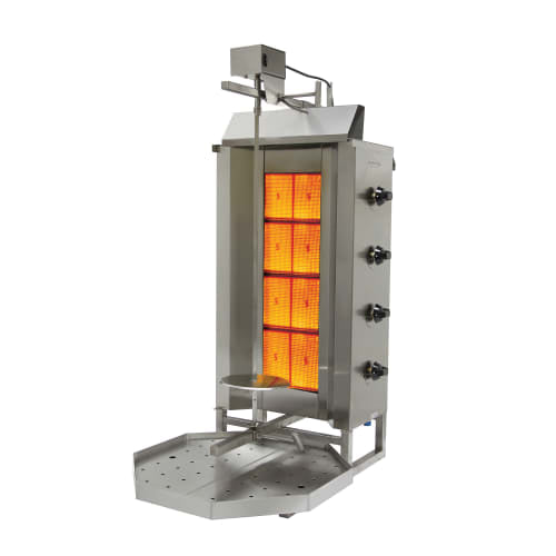 Eurodib VGB4 Gyro Machine w/ 176 lb Capacity - Stainless Steel, Convertible