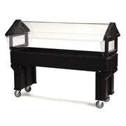 Carlisle 65 1/4" SixStar™ Cold Food Bar - (5) Pan Capacity, Floor Model, Black (660603)