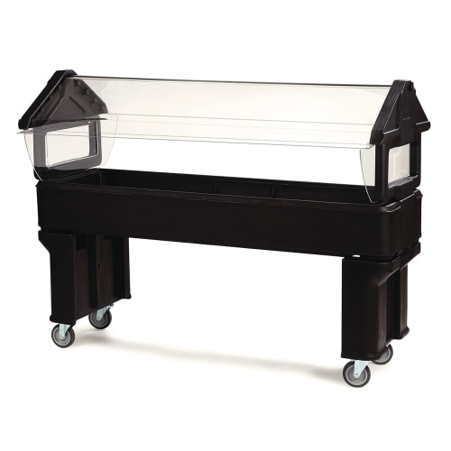 Carlisle 65 1/4" SixStar™ Cold Food Bar - (5) Pan Capacity, Floor Model, Black (660603)