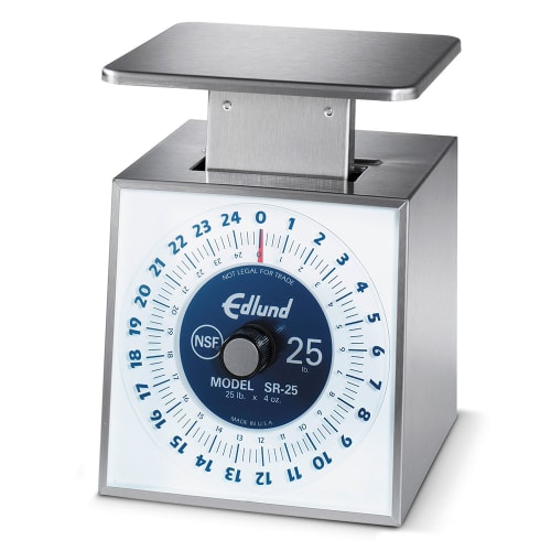 Edlund SR-25 Dial Type Portion Scale w/ Vertical Face, Rotating, Top Load, Stainless