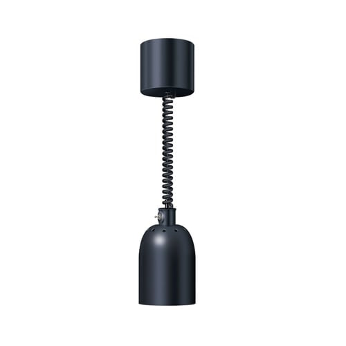 Hatco DL-400-RL 69 1/2" Ceiling Mount Heat Lamp w/ Retractable Cord - Lower Switch, Bold Black, 120v