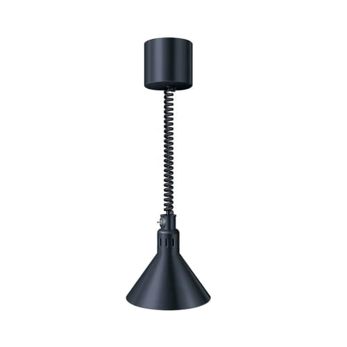 Hatco DL-760-RL 69 1/2" Ceiling Mount Heat Lamp w/ Retractable Cord - Lower Switch, Bold Black, 120v