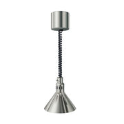 Hatco DL-775-RTL 71 7/8" Track Mount Heat Lamp w/ Retractable Cord - Lower Switch, Bright Nickel, 120v
