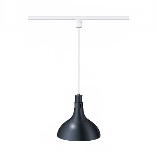 Hatco DL-800-RL 69 1/2" Ceiling Mount Heat Lamp w/ Retractable Cord - Lower Switch, Bold Black, 120v