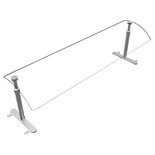Hatco EP950-60 60" Portable Food Shield - Free-Standing, Adjustable, Acrylic/Stainless Steel