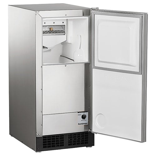 Scotsman DCE33PA-1SSD 15"W Top Hat Undercounter Ice Machine - 30 lbs/day, Air Cooled, Pump Drain, 115v