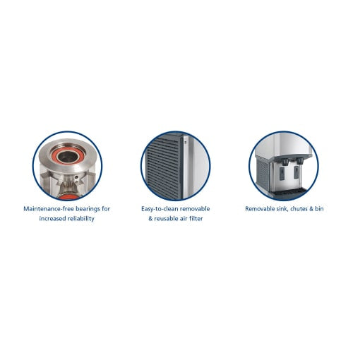 Scotsman HID312AX-1 260 lb Countertop Water & Nugget Ice Dispenser - 12 lb Storage, Cup Fill, Touch-Free Dispense, 115v