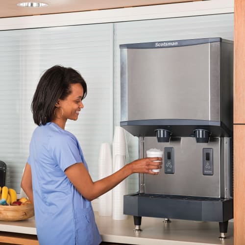 Scotsman HID525AX-1 500 lb Countertop Water & Nugget Ice Dispenser - 25 lb Storage, Cup Fill, Touch-Free Dispense, 115v