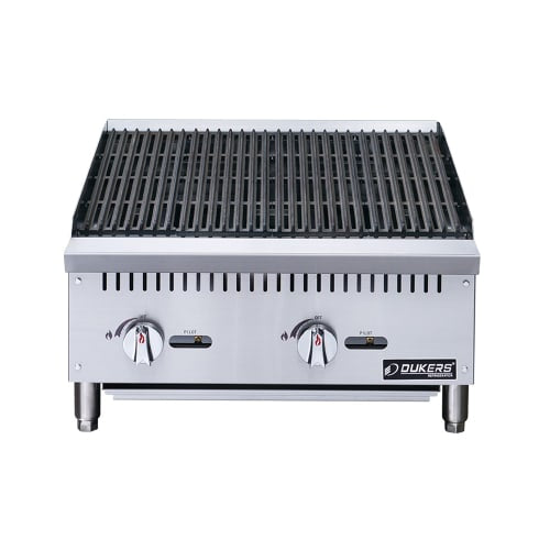 Dukers DCCB24 24" Gas Charbroiler w/ Cast Iron Grates - Convertible