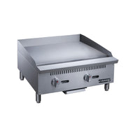 Dukers DCGMA24 24" Gas Griddle w/ Manual Controls - 1" Steel Plate, Convertible