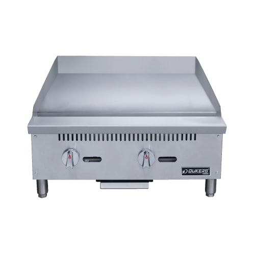 Dukers DCGMA24 24" Gas Griddle w/ Manual Controls - 1" Steel Plate, Convertible