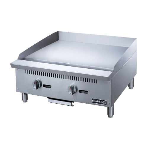 Dukers DCGMA24 24" Gas Griddle w/ Manual Controls - 1" Steel Plate, Convertible