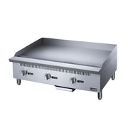 Dukers DCGMA36 36" Gas Griddle w/ Manual Controls - 1" Steel Plate, Convertible