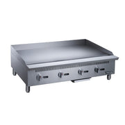 Dukers DCGMA48 48" Gas Griddle w/ Manual Controls - 1" Steel Plate, Convertible