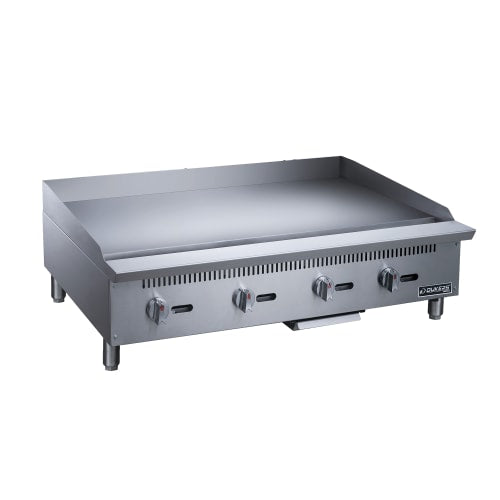 Dukers DCGMA48 48" Gas Griddle w/ Manual Controls - 1" Steel Plate, Convertible