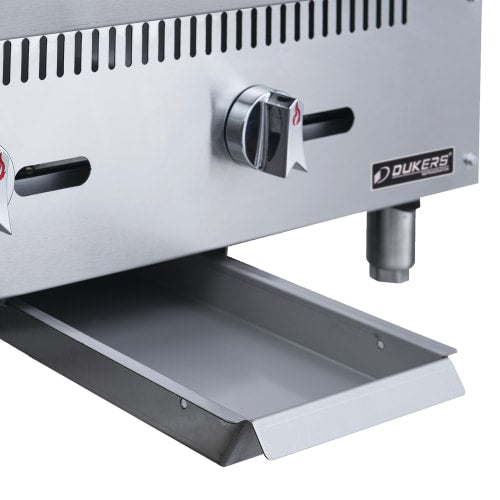 Dukers DCGMA60 60" Gas Griddle w/ Manual Controls - 1" Steel Plate, Convertible