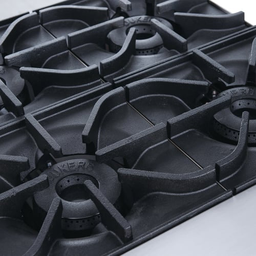 Dukers DCHPB36 36" Gas Hotplate w/ (6) Burners & Manual Controls, Convertible