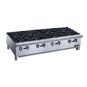 Dukers DCHPB48 48" Gas Hotplate w/ (8) Burners & Manual Controls, Convertible