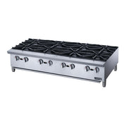 Dukers DCHPB48 48" Gas Hotplate w/ (8) Burners & Manual Controls, Convertible