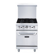Dukers DCR24-4B 24" 4 Burner Gas Range - Standard Oven, Convertible