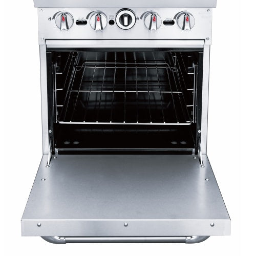 Dukers DCR24-4B 24" 4 Burner Gas Range - Standard Oven, Convertible