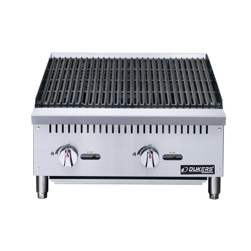 Dukers DCRB24 24" Gas Charbroiler w/ Cast Iron Grates - Convertible