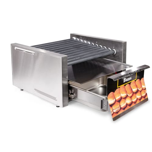 Star 30SCBD 30 Grill-Max® Hot Dog Roller Grill w/ Manual Controls - Slanted Top, 120v