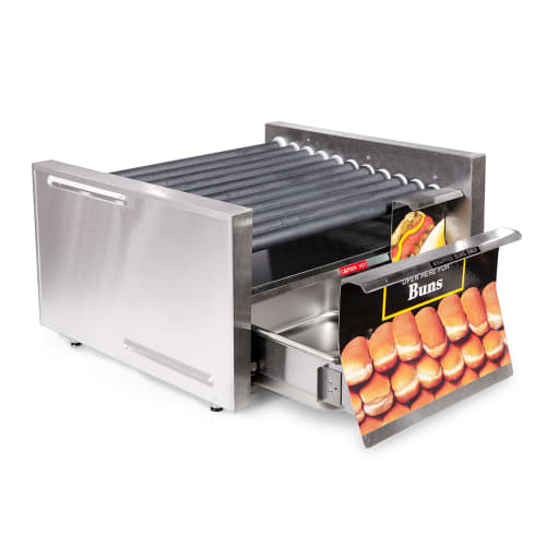 Star 30SCBD 30 Grill-Max® Hot Dog Roller Grill w/ Manual Controls - Slanted Top, 120v