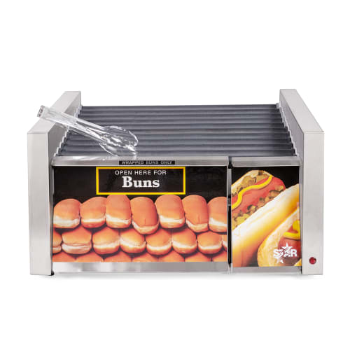 Star 30SCBD 30 Grill-Max® Hot Dog Roller Grill w/ Manual Controls - Slanted Top, 120v
