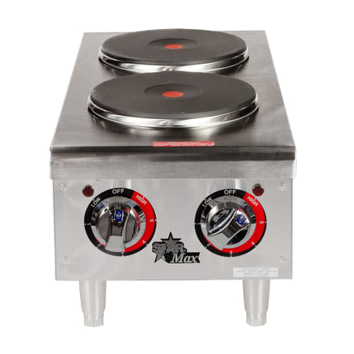 Star 502FF 12" Electric Hotplate w/ (2) Burners & Infinite Heat, 208-240v/1ph
